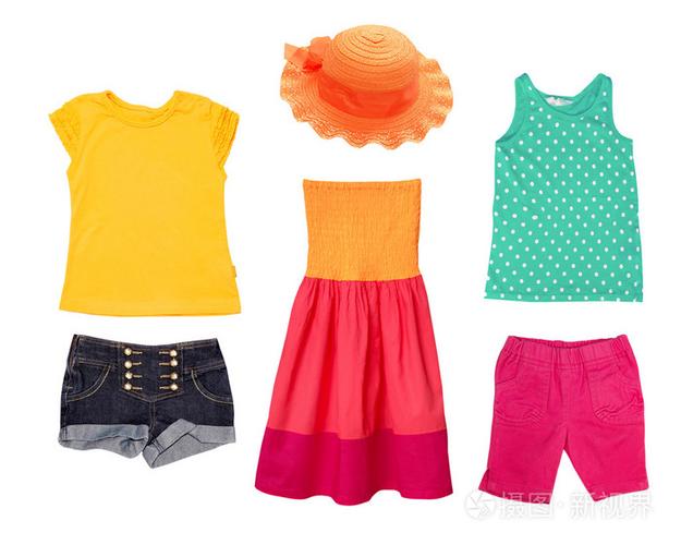 灿烂的夏日时尚孩子女孩服装照片-正版商用图片09vy3z-摄图新视界